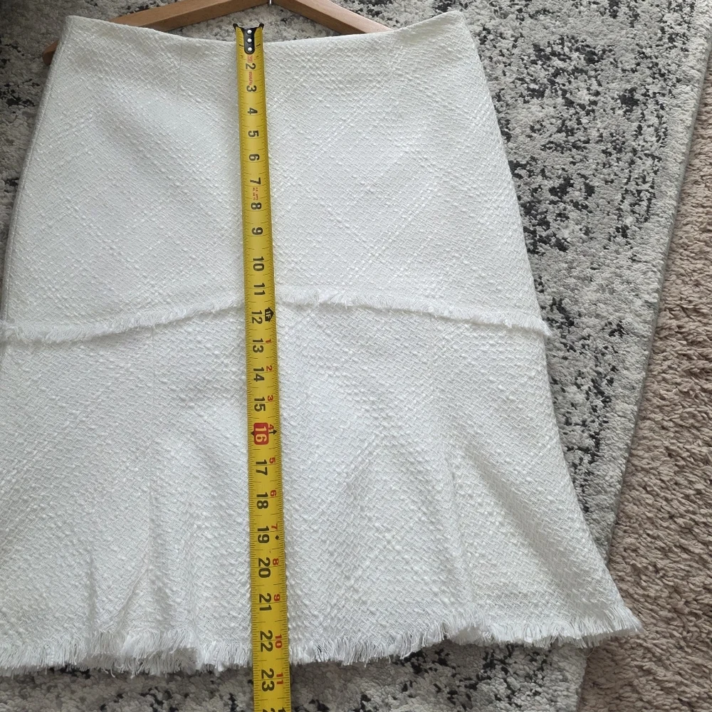 Tweed Pencil Skirt Womens 6 White Preppy City Chic White House Blaack Market